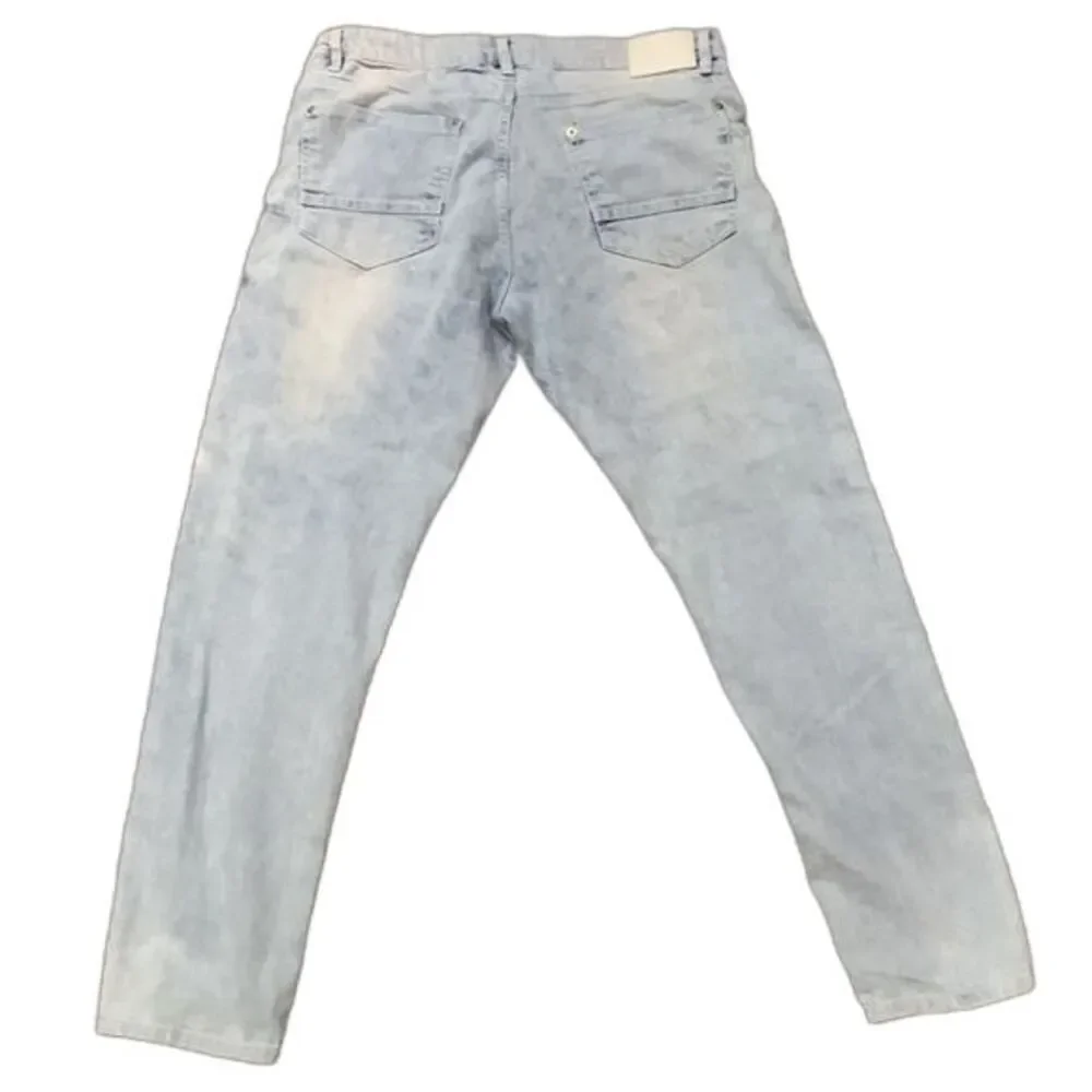 Southpole Y2K Men's Light Wash Flex Stretch Distressed Slim Leg Jeans Sz 36 x 32